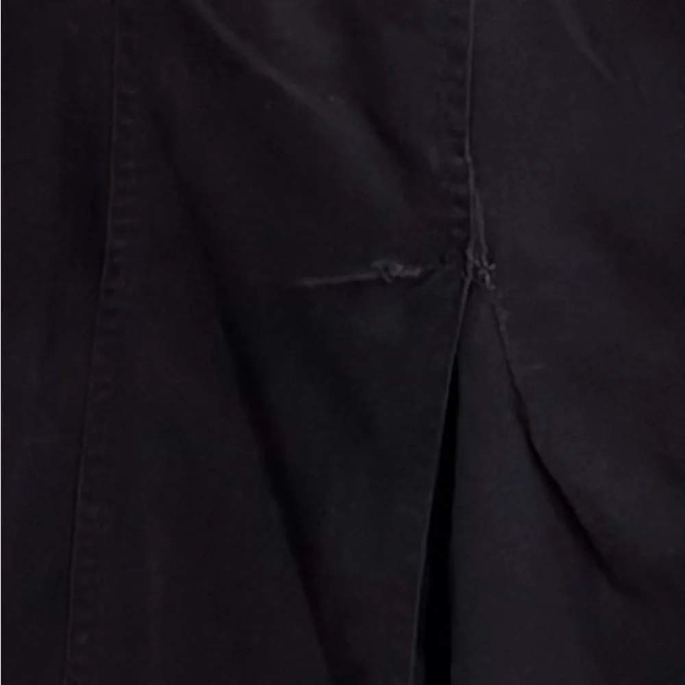 Express womens vintage cargo overall midi dress black 3/4 - Picture 6 of 6